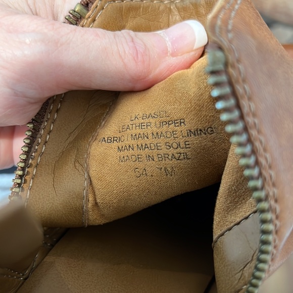 Lucky Brand Basel Booties - Sz: 7, Cognac, Leather - Picture 13 of 15